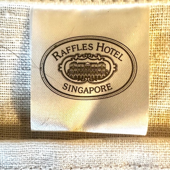 NWOT Linen tea towel Raffles Hotel Singapore David Cecil Holmes - Picture 8 of 12